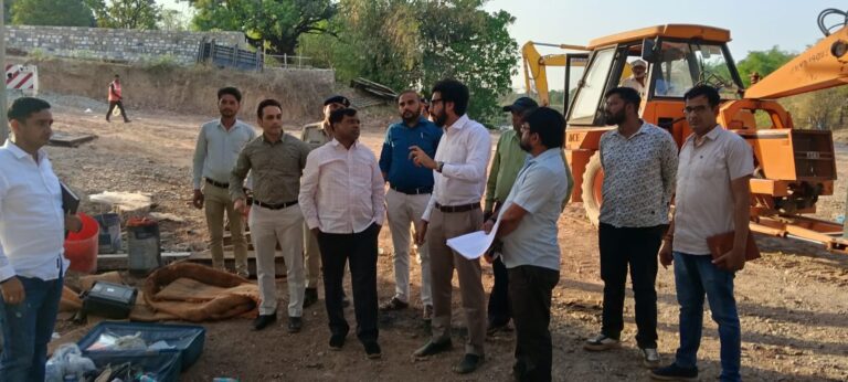 कलेक्टर ने बीहर नदी के क्षतिग्रस्त पुल का किया निरीक्षण